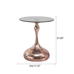 Modern Minimalist Coffee Table With Steel Legs And Tempered Glass Top