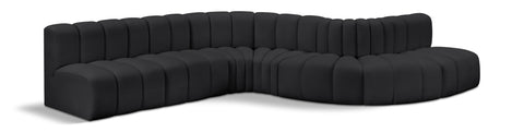 Arc - Faux Leather 7 Piece Modular Sofa