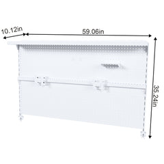 Clamp On Desk Pegboard With Single Monitor Stand