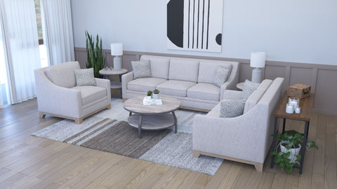 Sofa - Gray - Wood