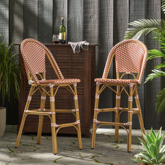 Outdoor Pe Rattan French Barstool Set
