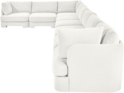 Hammond - Velvet Performance Fabric Upholstered 8 Piece L-Shaped Sectional