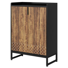 5 Tier Shoe Cabinet With Doors, Compact Entryway Storage Organizer