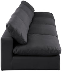 Comfy - Faux Leather Modular Armless Sofa 4 Seats