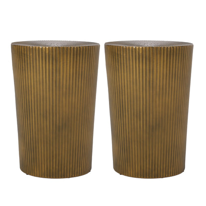 Langseth - Iron Sunburst Side Table Modern Design