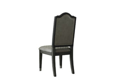 House Beatrice - Side Chair (Set of 2) - Two Tone Gray Fabric & Charcoal