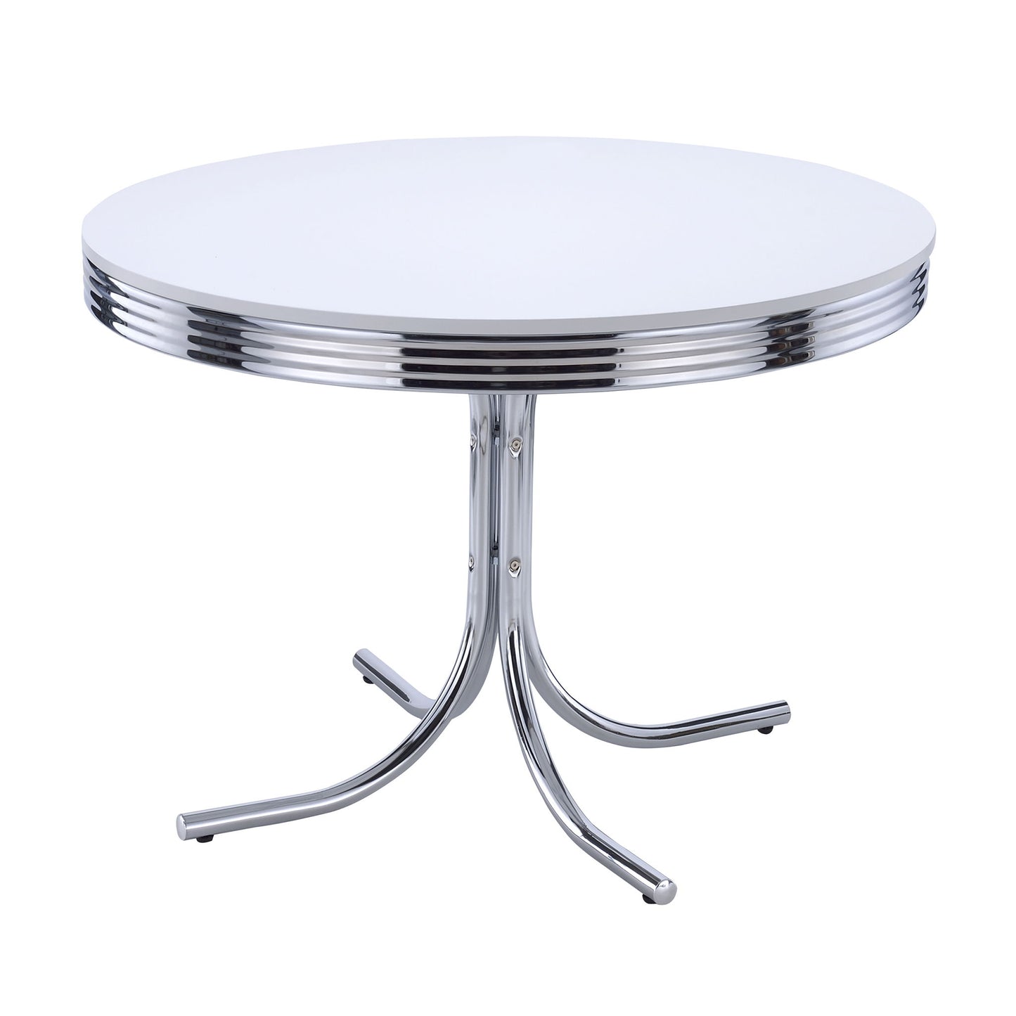 Parlisse - 5 Piece Round Dining Sets And Chairs - White