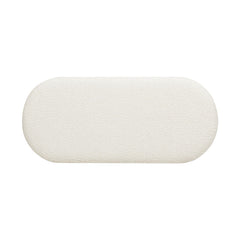 Fuji - Upholstered Bedroom Accent Bench With Natural Legs - Ivory White