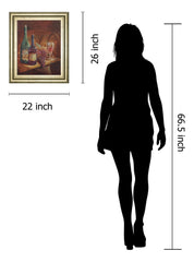 Vintage Wine IV - Framed Print Wall Art - Dark Brown