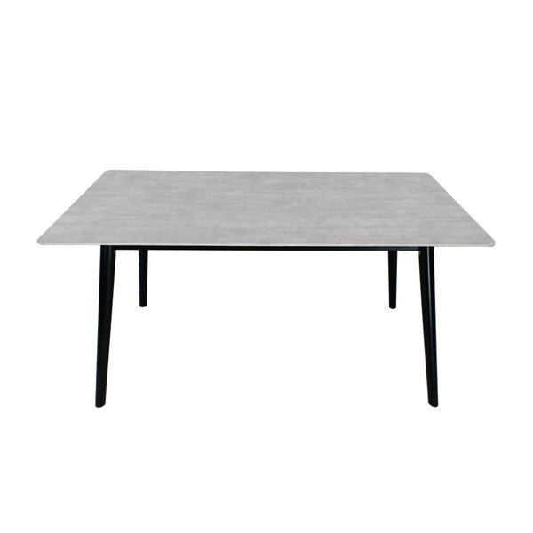 Chic Dining Table With High Pressure Laminate Top And Solid Wood Legs - Natural