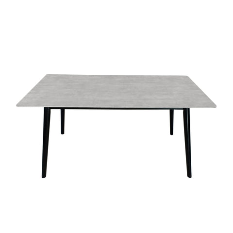 Chic Dining Table With High Pressure Laminate Top And Solid Wood Legs - Natural