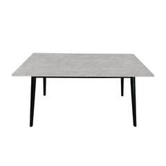 Chic Dining Table With High Pressure Laminate Top And Solid Wood Legs - Natural