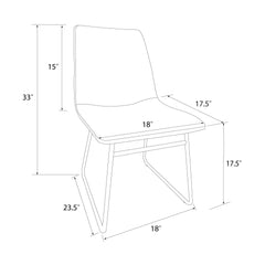 Elegant Upholstered Molded Chair (Set of 2) - Light Brown