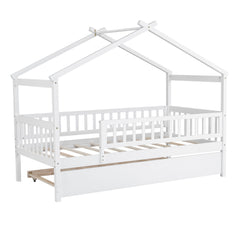 Creativity House Bed With Twin Size Trundle