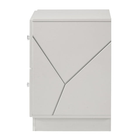 Esther - Nightstand - White / Silver