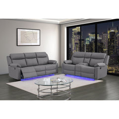 Blanche - Reclining Set With LED Lights, Speaker