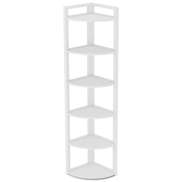 Tall 6 Tier Corner Bookshelf For Living Room