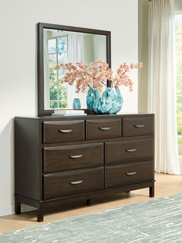 Vanmore - Dresser And Mirror - Dark Brown