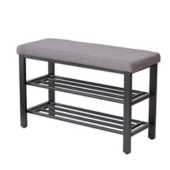 Shoe Bench With Cushion, Storage Seat For Entryway