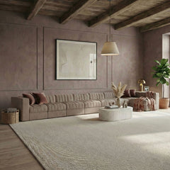 Rummi - Velvet Performance Fabric Upholstered 8 Piece Modular Sectional, L-Shaped (Right)