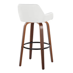 Daniella - Contemporary Fixed Height, Barstool & Swivel And Round Footrest (Set of 2)