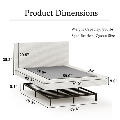 Airframe - Upholstered Bed Frame, Cloud Soft Headboard