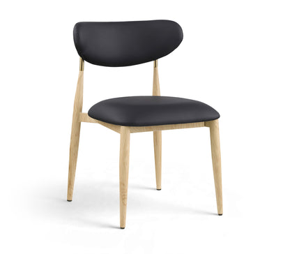Ronda - Vegan Leather Upholstered Dining Side Chair - Natural Legs