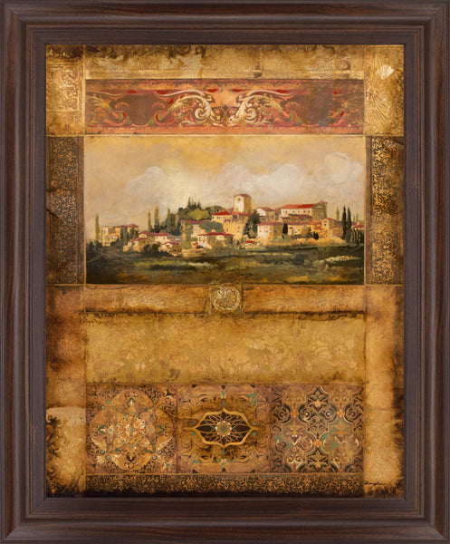 Tuscan Village Mosaic - 28" x 34" Framed Wall Art