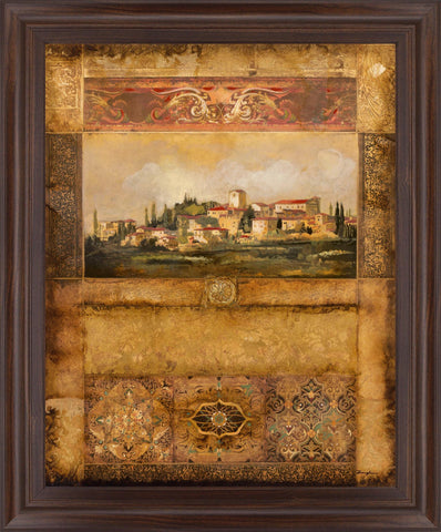 Tuscan Village Mosaic - 28" x 34" Framed Wall Art