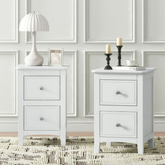 Modern Nightstand, Bed Side Table With 2 Drawers For Bedroom