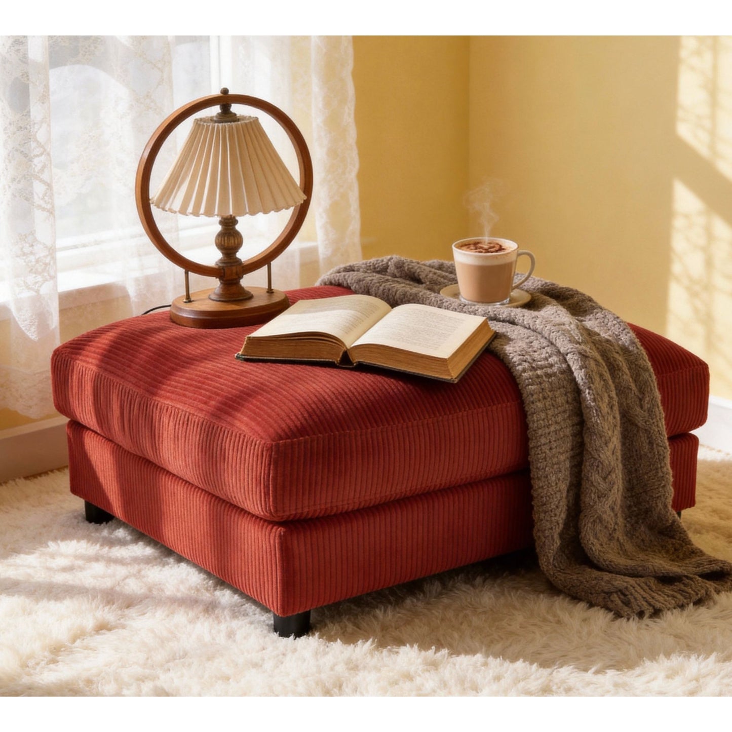 Upholstered Rectangle Ottoman