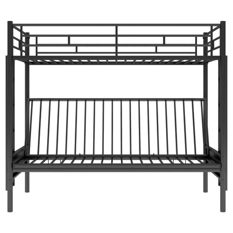 Twin Over Full Bunk Bed, Multi Function - Black