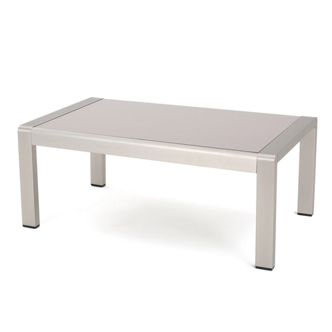Outdoor Coffee Table Aluminum And Glass