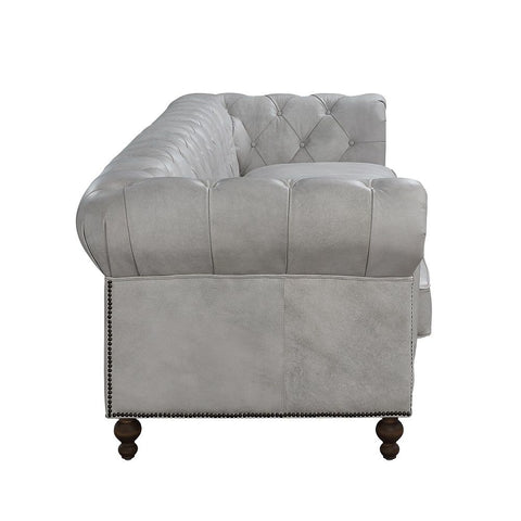 Ofer - Sofa - Vintage White Top Grain Leather