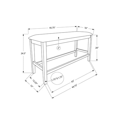 Upholstered Bench With Solid Legs