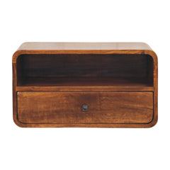 Curved Upper Slot Floating Nightstand