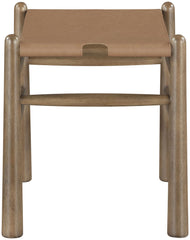 Santos - Faux Leather Upholstered Bench - Walnut Frame