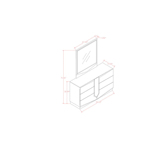 Vios - Zebra HG Mirror - White