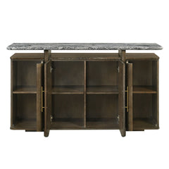 Dillon - Server With Marble Top - Natural / Walnut