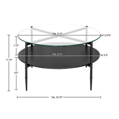 Caroline - Round Coffee Table - Black