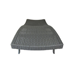 Modern Kauai Wicker Chaise Lounge With Adjustable Seat Back - Gray