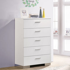 Dulcey - 5 Drawer Bedroom Chest - White