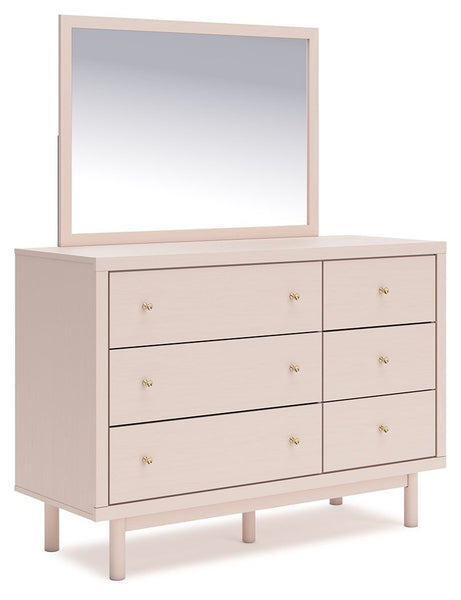Wistenpine - Dresser And Mirror - Blush