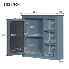 Modern Wall-Mounted Medicine Cabinet With Mirror, Adjustable Shelf