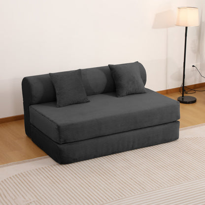 Convertible Sofa Bed, 2 Seater Fold Out Floor Couch