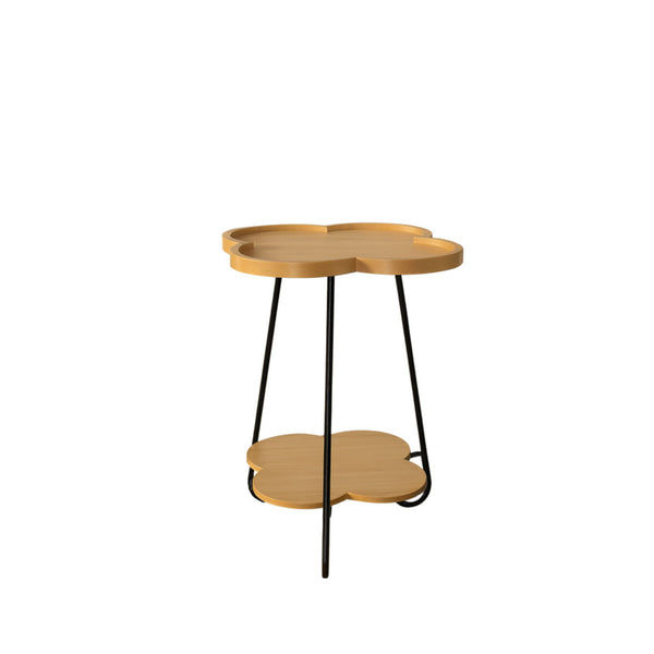 Petal Shape Accent Side Table - Acacia Wood