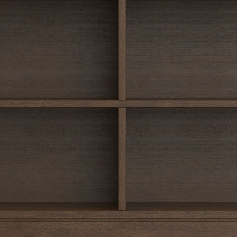 Harper - 4 Shelf Low Bookcase - Walnut Brown