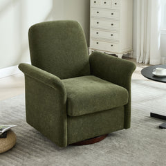 Modern Swivel Barrel Accent Chair With Base