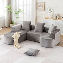 Modular Sectional Sofa With L Shape Chaise With Deep Seat