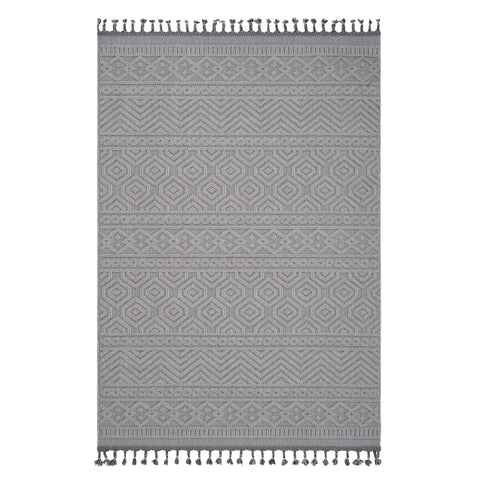 Guros - 8' X 10' Geometric Indoor / Outdoor Area Rug - White